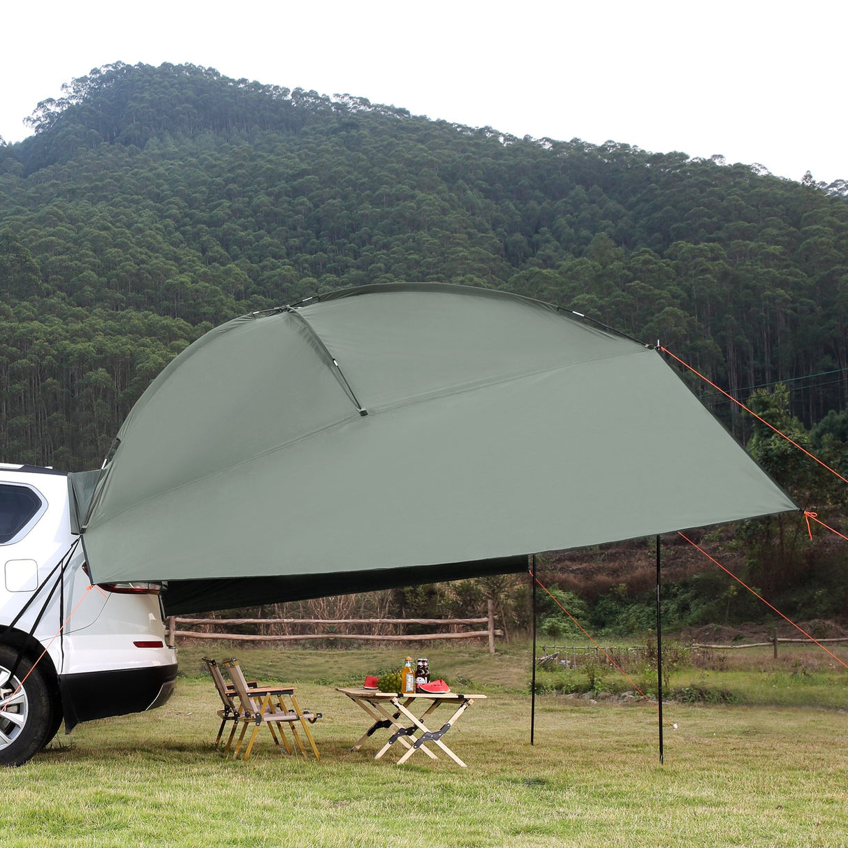 VEVOR Vehicle Awning, Large 10' x 7' Shade Coverage Car Side Awning, PU2000mm UV50+ Car Awning with Extended Side Canopies and Portable Storage Bag,
