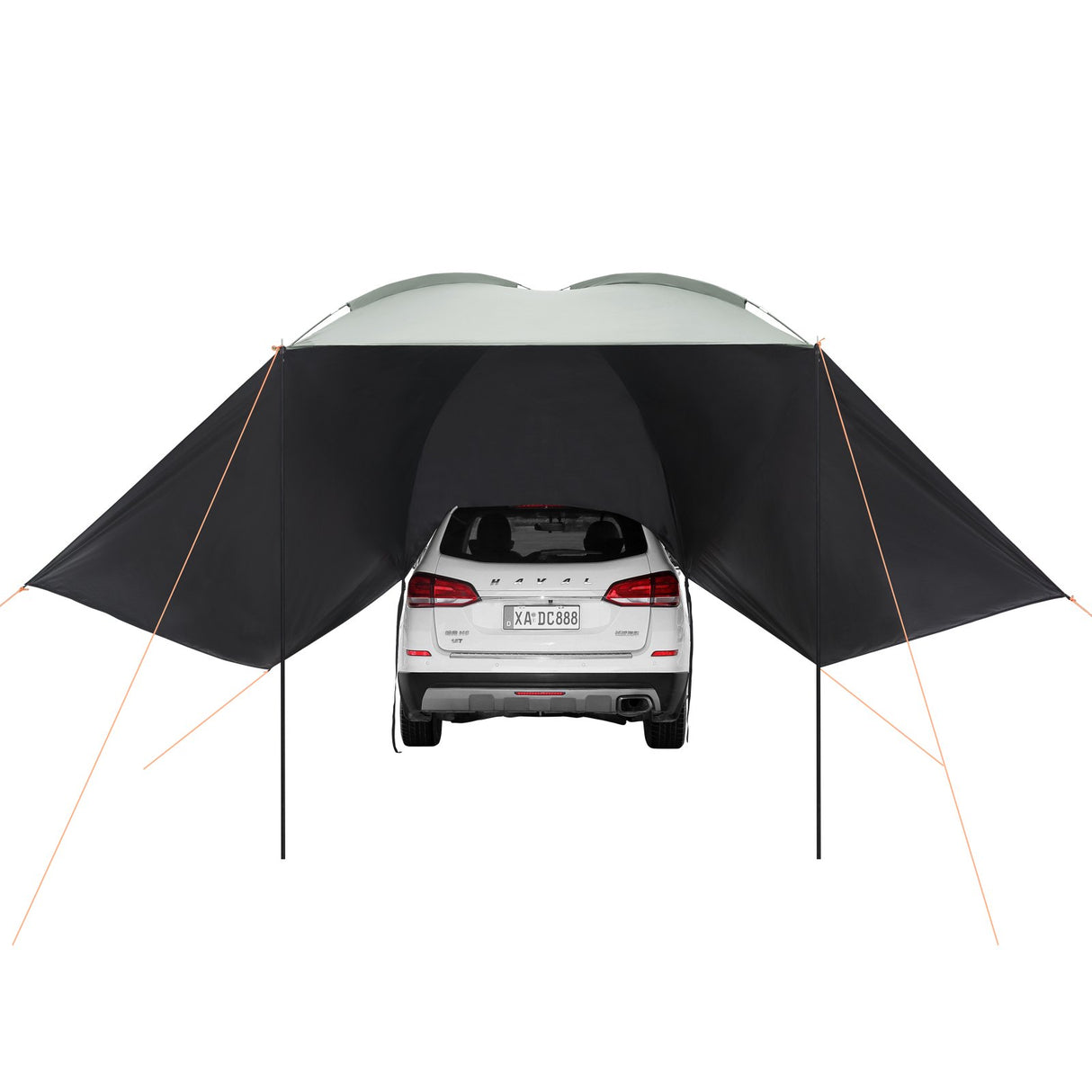 VEVOR Vehicle Awning, Large 10' x 7' Shade Coverage Car Side Awning, PU2000mm UV50+ Car Awning with Extended Side Canopies and Portable Storage Bag,