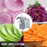 Vevor Vegetable Cutter Commercial Food Processor 6 Cutting Disks Vegetable Processor - Close-Up Angle