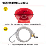 VEVOR Waste Oil Drain Tank Portable Oil Drain 20 Gallon Air Operated Drainer - 45-Degree Angle