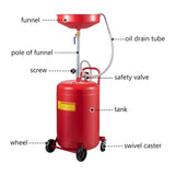 VEVOR Waste Oil Drain Tank Portable Oil Drain 20 Gallon Air Operated Drainer