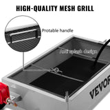 VEVOR Low Profile Oil Drain Pan Truck Drain Pan 57 L with Pump Hose Casters - 45-Degree Angle