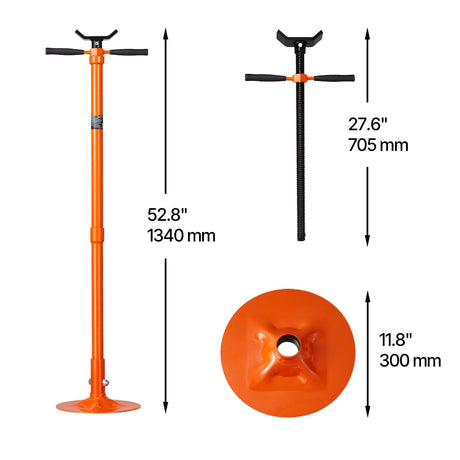 Underhoist Support Stand, 3/4 Ton Capacity Under Hoist Jack Stand, Lifting from 52.8 to 76 in, Self-Locking, image 8
