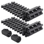 7 TON Traction Boards with TPR Material, Recovery Boards for Off-road Vehicles/Cars/Pickups/SUVs/RVs, Pair Tire Traction Mats on Snow, Sand, Mud and Loose Terrain, Storage Bags, Short, Black