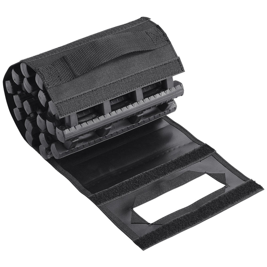 7 TON Traction Boards with TPR Material, Recovery Boards for Off-road Vehicles/Cars/Pickups/SUVs/RVs, Pair Tire Traction Mats on Snow, Sand, Mud and Loose Terrain, Storage Bags, Short, Black