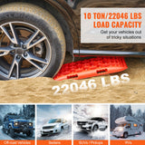 VEVOR 2PCS Traction Boards with PP for Mud Snow Sand Storage Bag Short Red - Side View