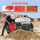 VEVOR 2PCS Traction Boards with PP for Mud Snow Sand Storage Bag Short Red - 45-Degree Angle