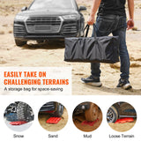 VEVOR 2PCS Traction Boards with PP for Mud Snow Sand Storage Bag Short Red - Rear View