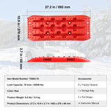 VEVOR 2PCS Traction Boards with PP for Mud Snow Sand Storage Bag Short Red - Close-Up Angle