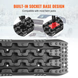 VEVOR 2PCS Traction Boards with PP for Mud Snow Sand Storage Bag Short Black - Top-Down View