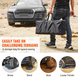 VEVOR 2PCS Traction Boards with PP for Mud Snow Sand Storage Bag Short Black - Rear View