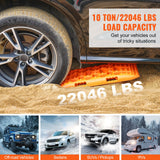 VEVOR 2PCS Traction Boards with PP for Mud Snow Sand Storage Bag Short Orange - Side View