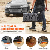 VEVOR 2PCS Traction Boards with PP for Mud Snow Sand Storage Bag Short Orange - Rear View