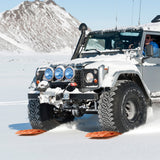 VEVOR 2PCS Traction Boards with PP for Mud Snow Sand Storage Bag Short Orange - Close-Up Angle