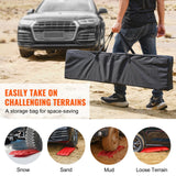VEVOR 2PCS Traction Boards with PP for Mud Snow Sand Storage Bag Long Red - Rear View