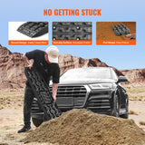 VEVOR 2PCS Traction Boards with PP for Mud Snow Sand Storage Bag Long Black - 45-Degree Angle
