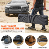 VEVOR 2PCS Traction Boards with PP for Mud Snow Sand Storage Bag Long Black - Rear View