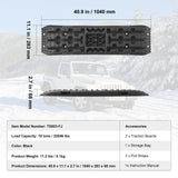 VEVOR 2PCS Traction Boards with PP for Mud Snow Sand Storage Bag Long Black - Close-Up Angle