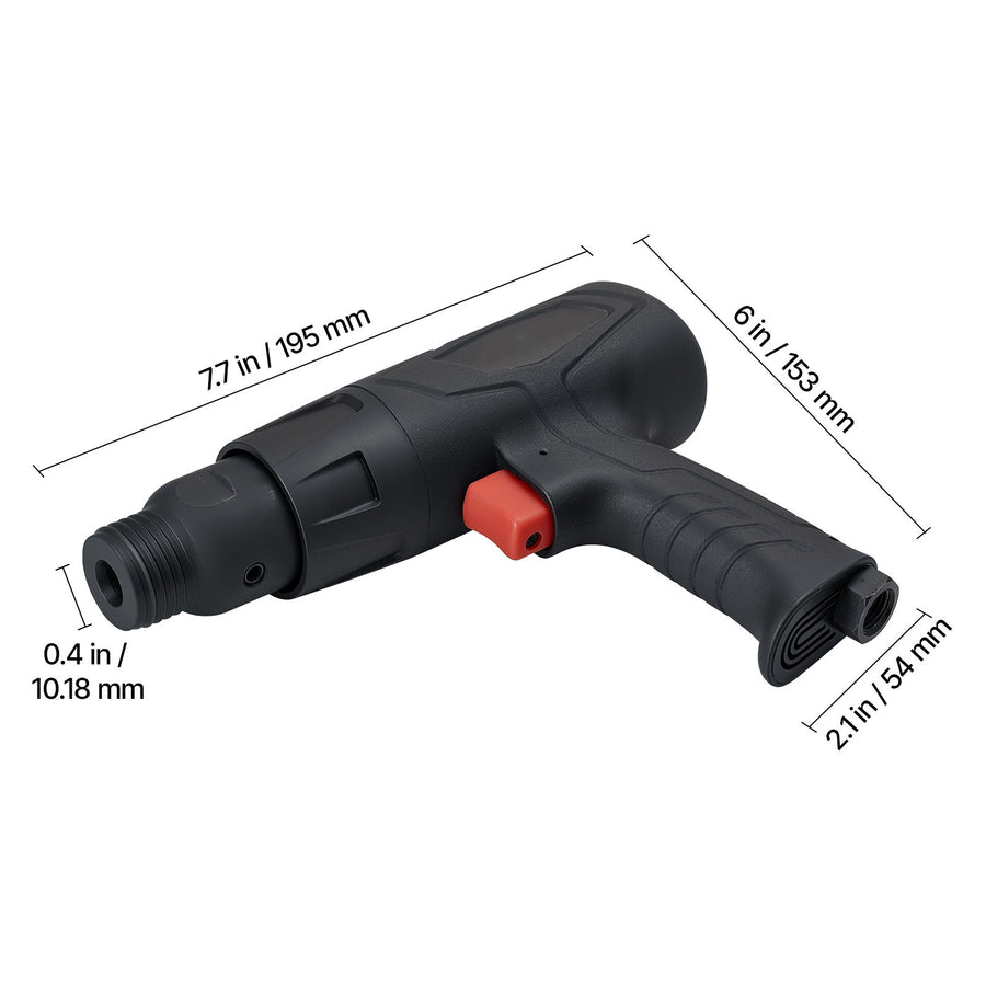 Air Hammer, 2500-2700BPM Pneumatic Hammer with 70mm Stroke & 4PCS 170mm Long Barrel Chisels, Pistol-Grip Compact Air Chisel Pneumatic Shovel Tool for Cutting Scraping Demolishing