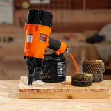 VEVOR CN83N Coil Siding Nailer 50mm to 83mm 15 Degree Pneumatic Nail Gun - Low Angle
