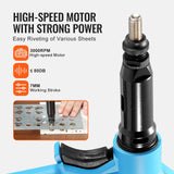 VEVOR Pneumatic Air Riveter Heavy Duty Rivet Gun Tool Kit 13 Size Nose Pieces - Top-Down View
