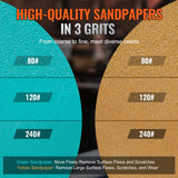VEVOR 58PCS Air Sander Kit 1/2/3in Random Orbital Air Sander Polisher 15000r/min - Side View