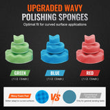 VEVOR 58PCS Air Sander Kit 1/2/3in Random Orbital Air Sander Polisher 15000r/min - Top-Down View