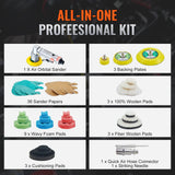 VEVOR 58PCS Air Sander Kit 1/2/3in Random Orbital Air Sander Polisher 15000r/min - Rear View