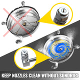 VEVOR Surface Cleaner 20 inch Flat Surface Cleaner for Pressure Washer 4000psi Pressure with 3/8 Quick Connector Surface Cleaner W/ Casters 10.5GPM Stainless Steel Rotating Rod & 3 Nozzle for Patio
