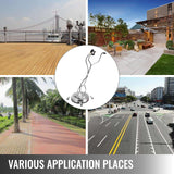 VEVOR Surface Cleaner 20 inch Flat Surface Cleaner for Pressure Washer 4000psi Pressure with 3/8 Quick Connector Surface Cleaner W/ Casters 10.5GPM Stainless Steel Rotating Rod & 3 Nozzle for Patio - Close-Up Angle