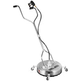 VEVOR Surface Cleaner 20 inch Flat Surface Cleaner for Pressure Washer 4000psi Pressure with 3/8 Quick Connector Surface Cleaner W/ Casters 10.5GPM Stainless Steel Rotating Rod & 3 Nozzle for Patio