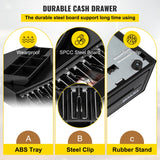 VEVOR Cash Register Drawer, 16" 12 V, for POS System with 5 Bill 6 Coin Cash Tray, Removable Coin Compartment & 2 Keys Included, RJ11/RJ12 Cable for