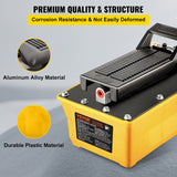 VEVOR Air Hydraulic Pump, 10,000 PSI Hydraulic Foot Pump, 0.6 Gal Reservoir Foot Operated Air/Hydraulic Pump, with Hose and Spray Gun for Heavy Machinery Rigging, Auto Repair, Auto Body Frame Machines - 45-Degree Angle