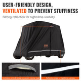 VEVOR 4 Passenger Golf Cart Cover, 600D Polyester Full Cover, Universal Fits for Most Brand Club Car Covers, Waterproof, Sunproof, and Dustproof