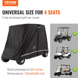 VEVOR 4 Passenger Golf Cart Cover 600D Polyester Waterproof Cover Universal Fits - Front View