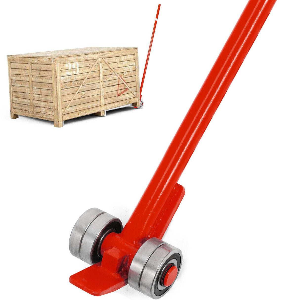 Prylever Bar 3T Capacity Steel Pry Lever Bar Heavy Duty with Wheels Prylever with 1.5 m Length Handle