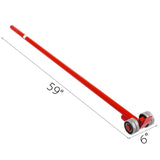 Prylever Bar 3T Capacity Steel Pry Lever Bar Heavy Duty with Wheels Prylever with 1.5 m Length Handle - Low Angle