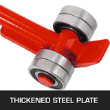 VEVOR Prylever Bar 3T Capacity Steel Pry Lever Bar Heavy Duty with Wheels Prylever with 1.8 m Length Handle - Top-Down View