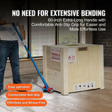 VEVOR Pallet Buster, 152.4 cm Handle, 4 ton Weight Capacity, Q235 Carbon Steel, Heavy Duty Deck Wrecker Demolition Wood Pallet Tool Breaker Pry Bar Puller for Efficient and Effortless Board Removal - Rear View