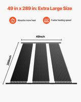 VEVOR Solar Pool Heater 1235 x 7340mm Aboveground & Inground Pool Heating System - Side View