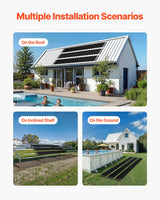 VEVOR Solar Pool Heater 1235 x 7340mm Aboveground & Inground Pool Heating System