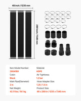 VEVOR Solar Pool Heater 1235 x 7340mm Aboveground & Inground Pool Heating System - Close-Up Angle