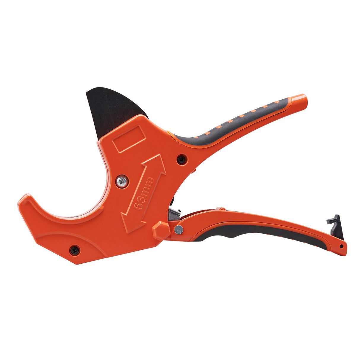VEVOR PVC Pipe Cutter, 0-2-1/2" O.D. Ratcheting PVC Pipe Cutter, Heavy Duty Tube Cutting Tool with Spare SK5 Blade for PVC, CPVC, PP-R, PEX, PE, Rubber Hoses
