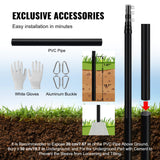 VEVOR 25FT Telescopic Flagpole Kit, Heavy Duty Aluminum Alloy Flag Pole Kit in Ground for Outside, 3 Display Modes Flagpole with Professional Accessories, Black - 45-Degree Angle