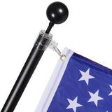 VEVOR 25FT Telescopic Flagpole Kit, Heavy Duty Aluminum Alloy Flag Pole Kit in Ground for Outside, 3 Display Modes Flagpole with Professional Accessories, Black - Extra Image
