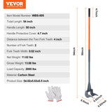 VEVOR Pallet Buster, 50'' Carbon Steel Handle Wrecking Pry Bar, 2000 lbs Weight Capacity, Heavy Duty Deck Board Removal Tool, Multipurpose Demolition