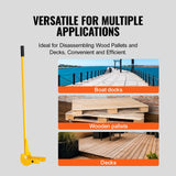 VEVOR Pallet Buster, 104 cm Handle, 907 kg Weight Capacity, Q235 Carbon Steel, Heavy Duty Deck Wrecker Demolition Wood Pallet Tool Breaker Pry Bar