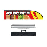 VEVOR Burger Restaurant Advertising Feather Flag Kit Swooper Flag Poles 16.3 FT - Extra Image