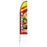 VEVOR Burger Restaurant Advertising Feather Flag Kit Swooper Flag Poles 16.3 FT - Extra Image