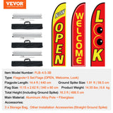 VEVOR Open Flags for Business Advertising Feather Flag Kit Open Look Welcome